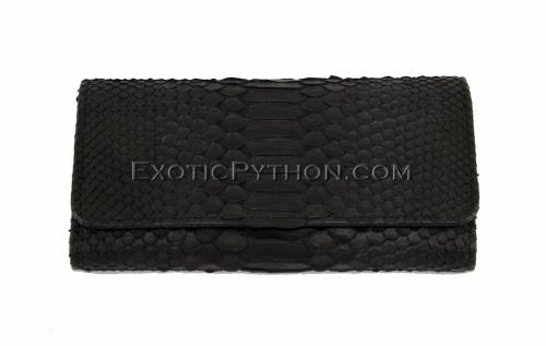 Python purse black matt WA-8